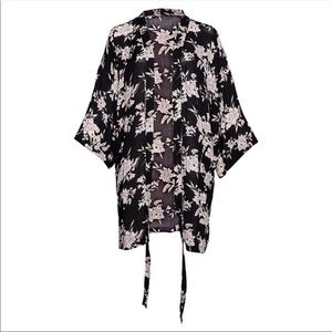 Spiritual Gangster Maya Kimono Black Floral